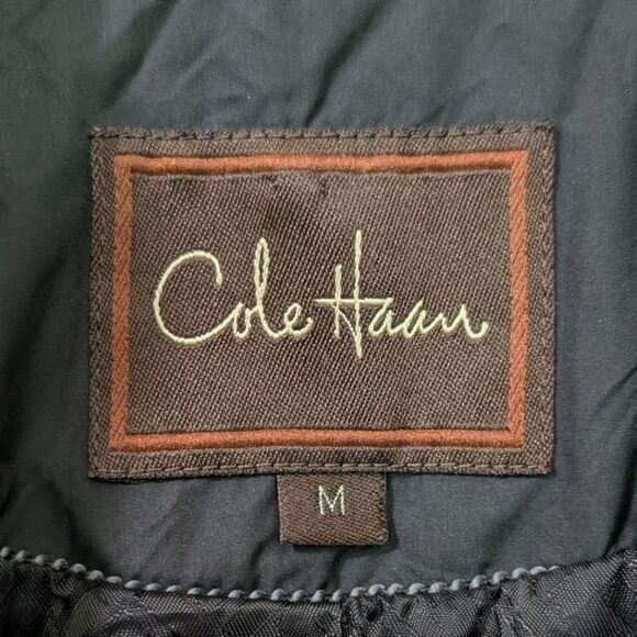 Cole Haan Black Lightweight Trench Coat w/ Tie Waist Women's M - Picture 9 of 10